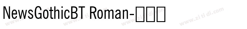 NewsGothicBT Roman字体转换